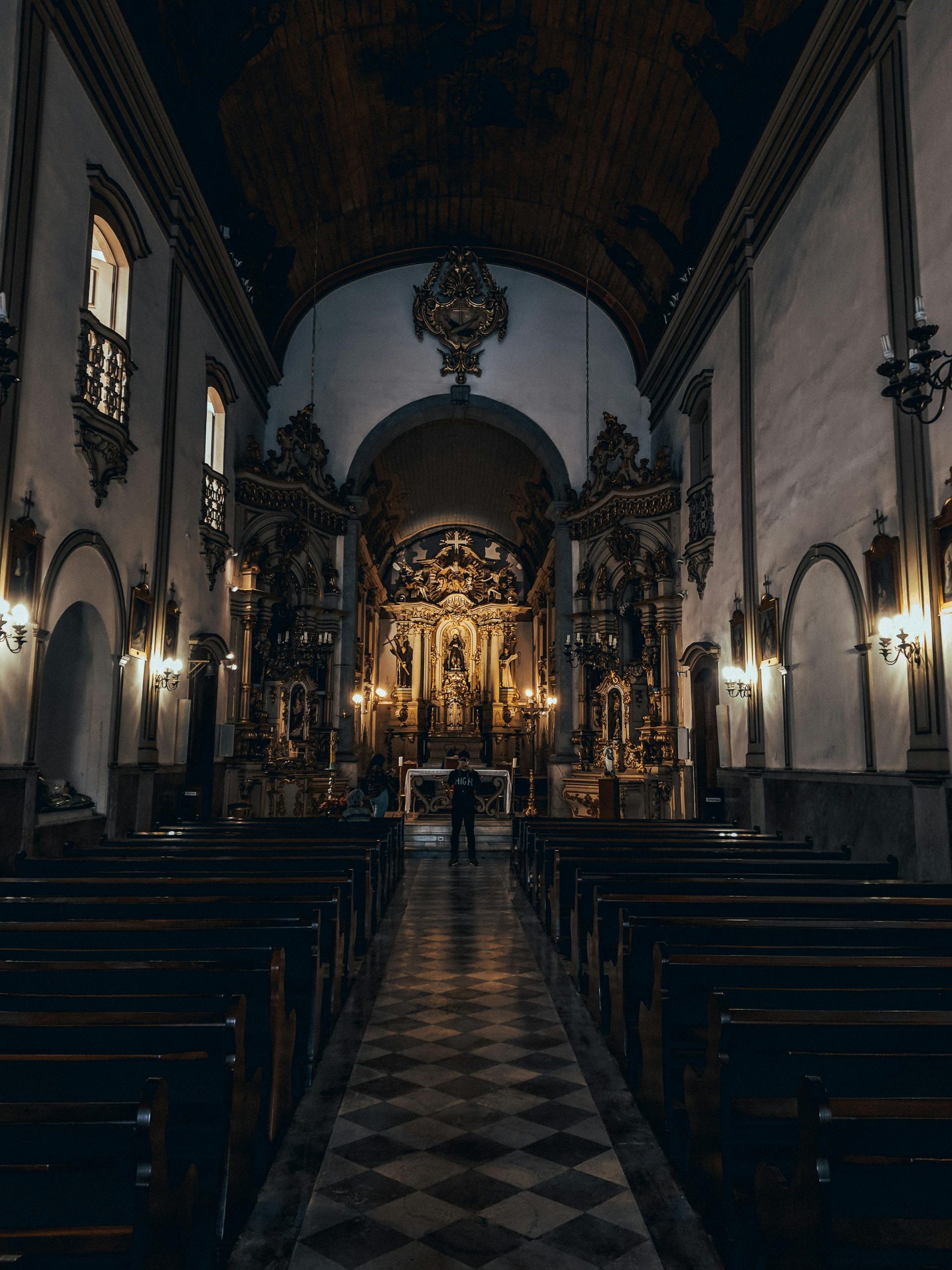 Interior of a classical Catholic chapel